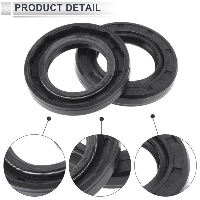 RATCHROLL Oil Seal TC Seal Ring Rotary Shaft Seal 28x46x7mm High Pressure Nitrile Rubber Black 5 Pcs - Image 5